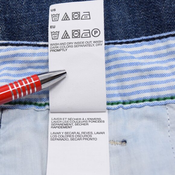 Tommy Hilfiger Denim Skirt Women 12 Blue Preppy Twee Cotton Nautical Retro Casua - Picture 9 of 12